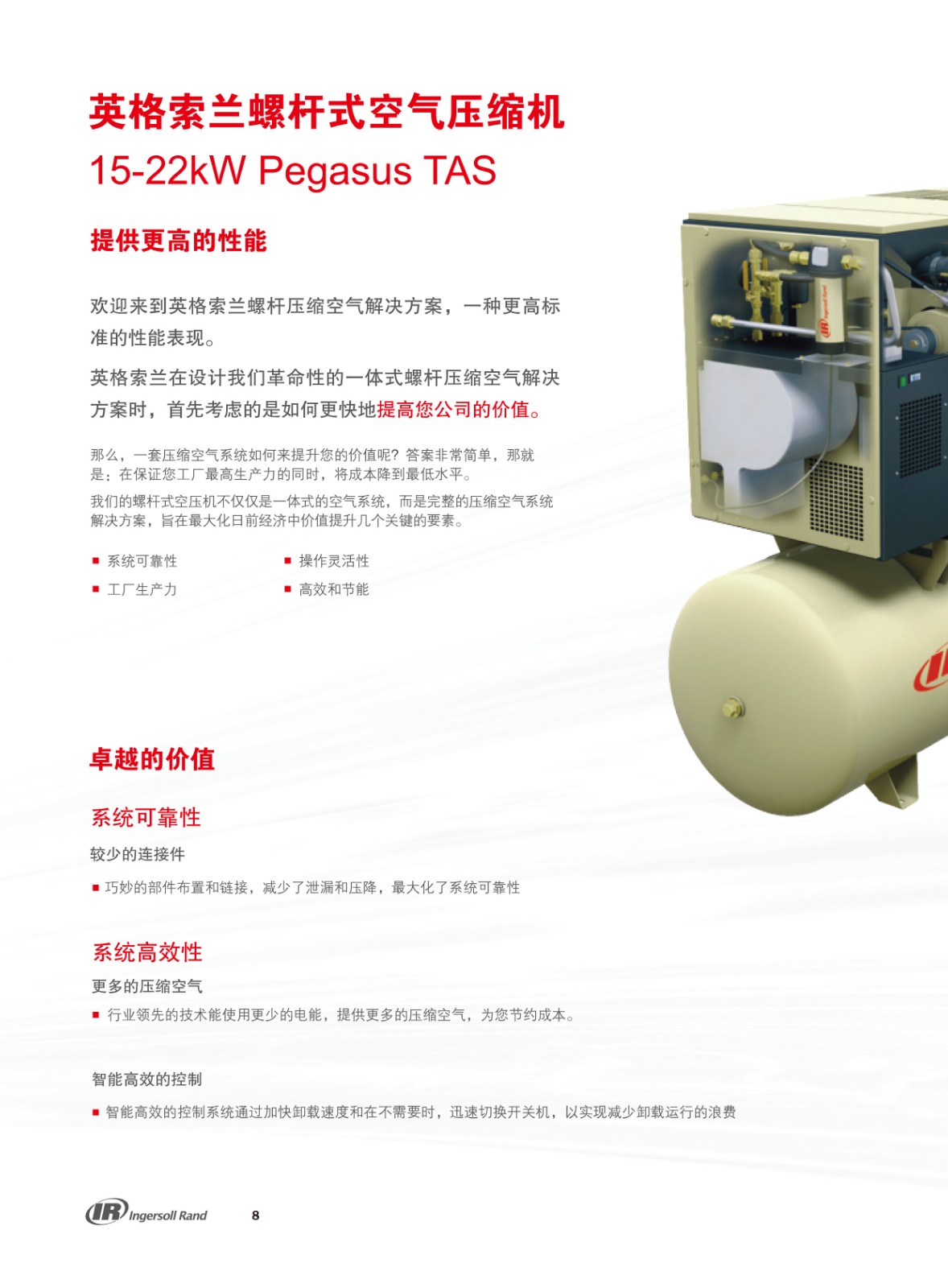 UP系列微油螺桿式空氣壓縮機(jī)15-22KW